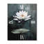 Gris monochrone Lotus Symphony II - Très grandes horloges murales florales-766756228