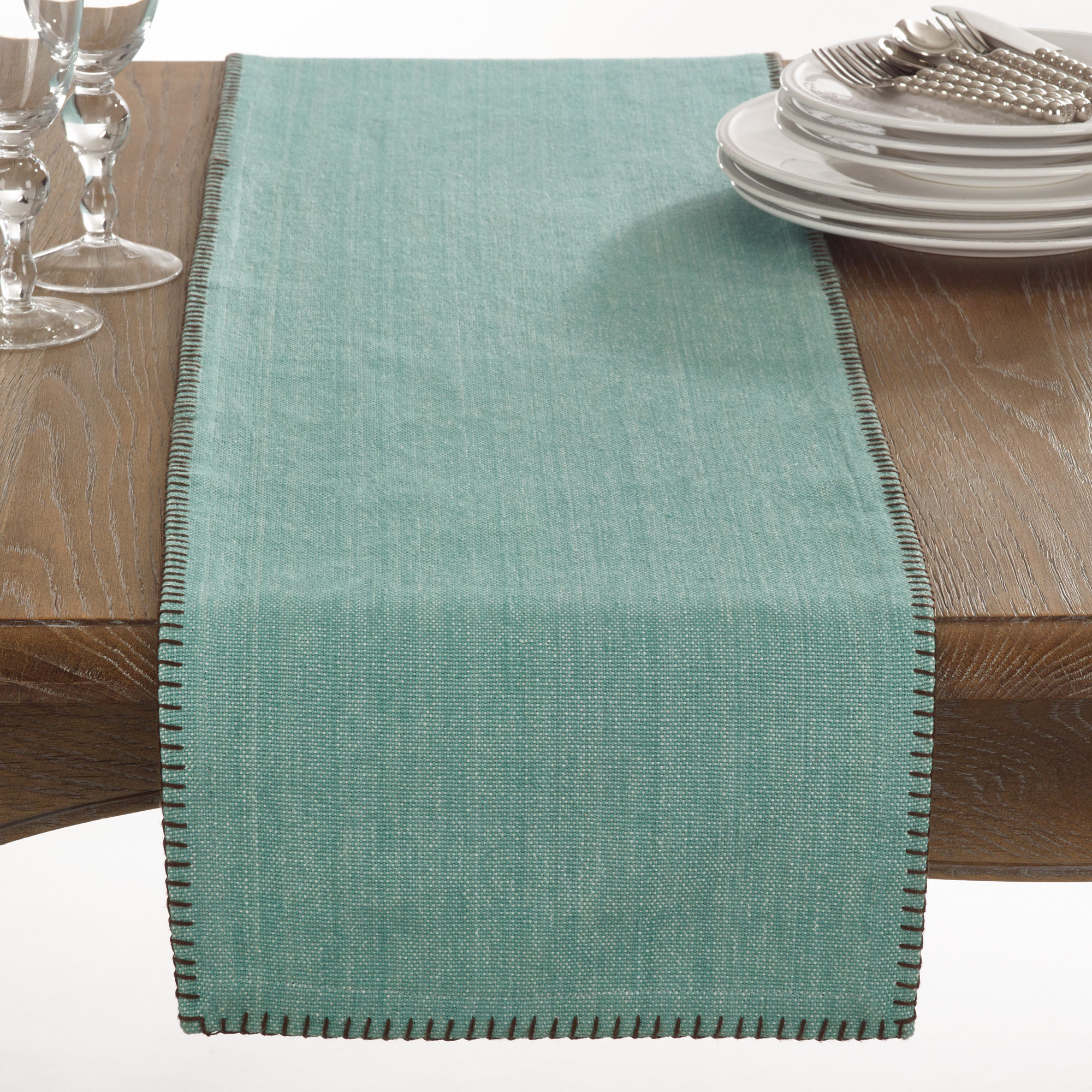 Ivara Table Runnner, Aqua