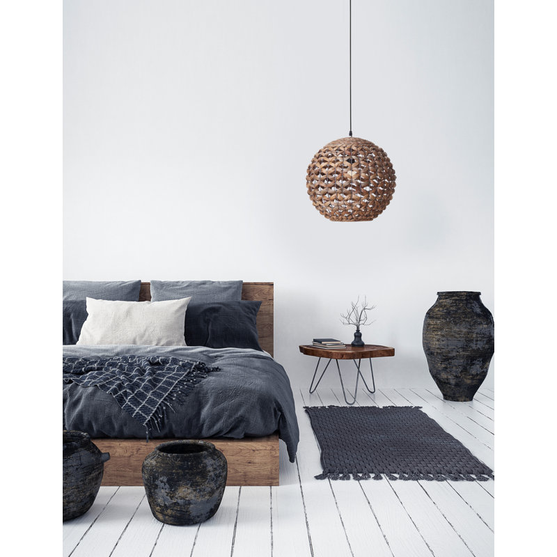 Griffin 1 - Light Brown Sphere Pendant, 37cm H x 40cm W x 40cm D