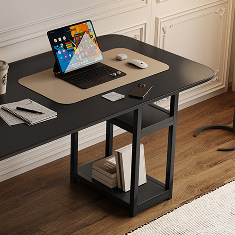 tabletop metal legs storage writing desk, 29.52" H x 47.24" W x 23.62" D
