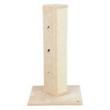 TRIXIE Soria 31.5" Cat Scratching Post, Sisal Cat Scratcher, Square Post with Peak-a-Boo Cat Toys for Hunting, Beige