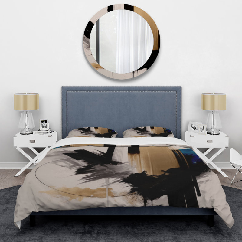 Ensemble de housse de couette en microfibre / polyester Blue Minimalist Abstract III Bedding