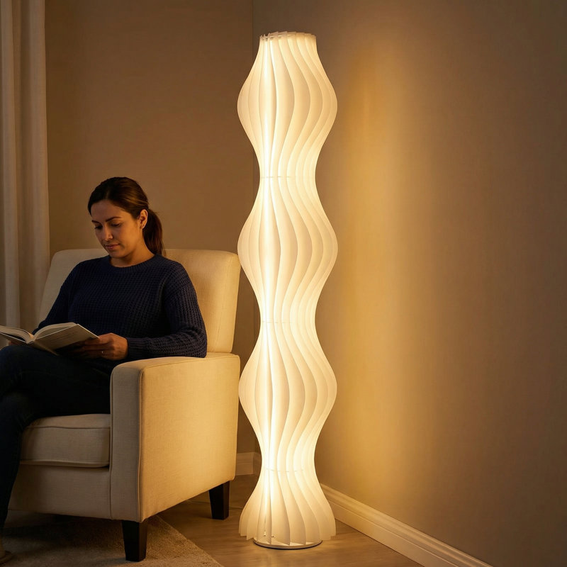 Lampe DEL sur pied 69 pouces, blanc