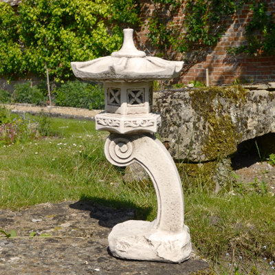 PAGODA Tall 59cm Antique Stone Effect