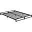 Structure de lit double, structure de lit plateforme en métal avec support en lattes d'acier, hauteur de 6 pouces, sommier, assemblage facile, aucun sommier tapissier requis, noir