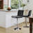 Vegan Leather Swivel Adjustable Height Bar Stool-107167918