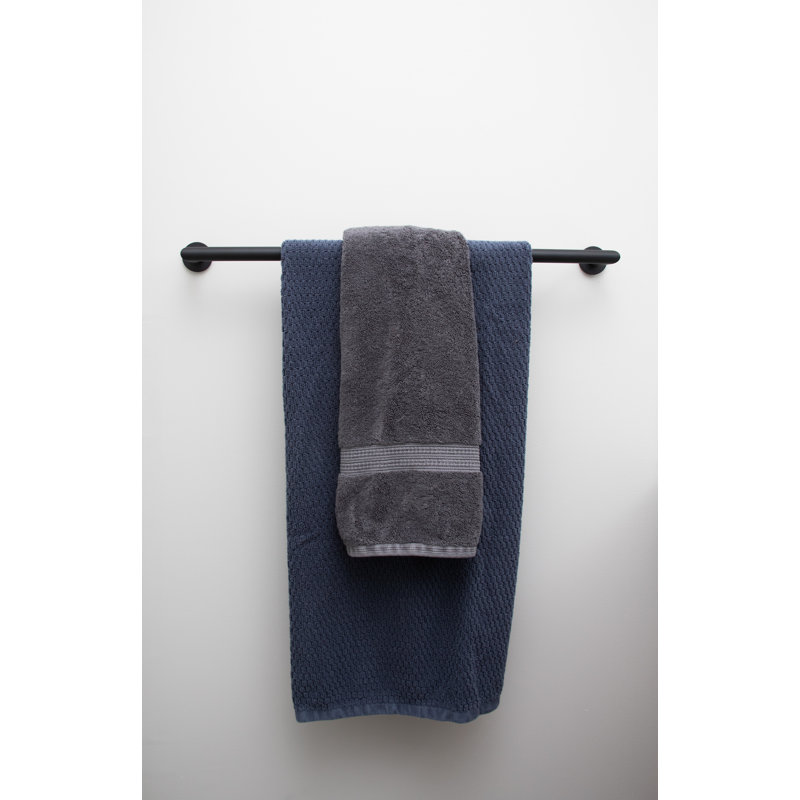Kubic Wall Mounted Towel Bar, Matte Black
