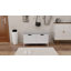 Banc à chaussures avec coussin de siège, banc de rangement pour chaussures, armoire à chaussures, blanc