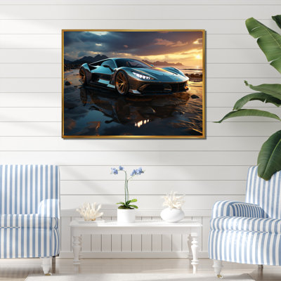 «Glass Car By The Beach II», reproduction sur toile