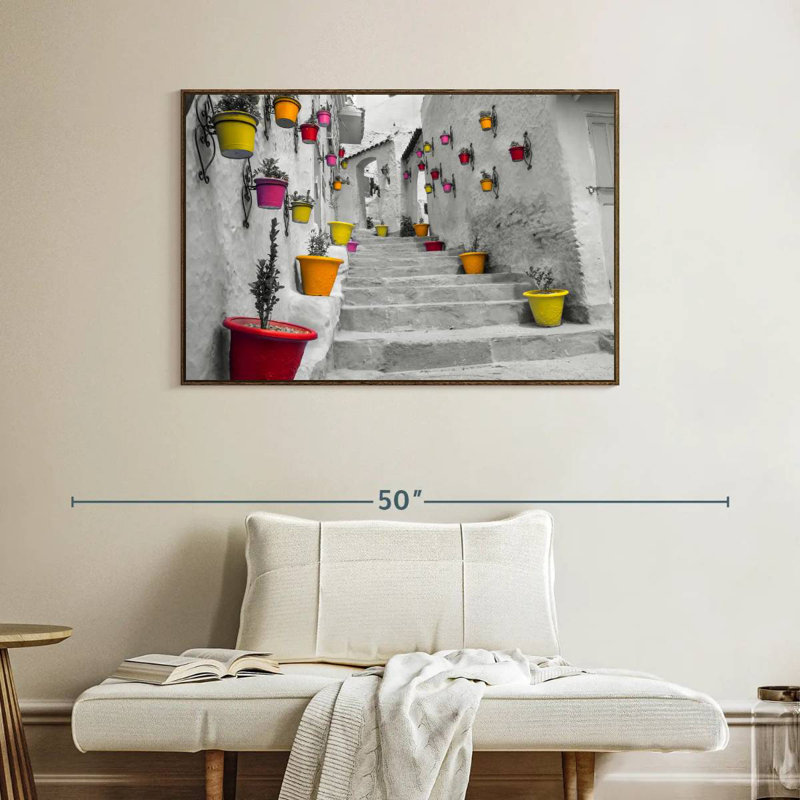Escalier marocain Pop, Cadre flottant en noyer, 40 po x 27 po