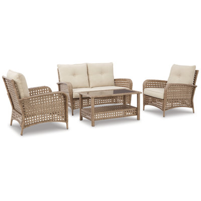 Braylee 4 - Person Patio Conversation Set with Cushions