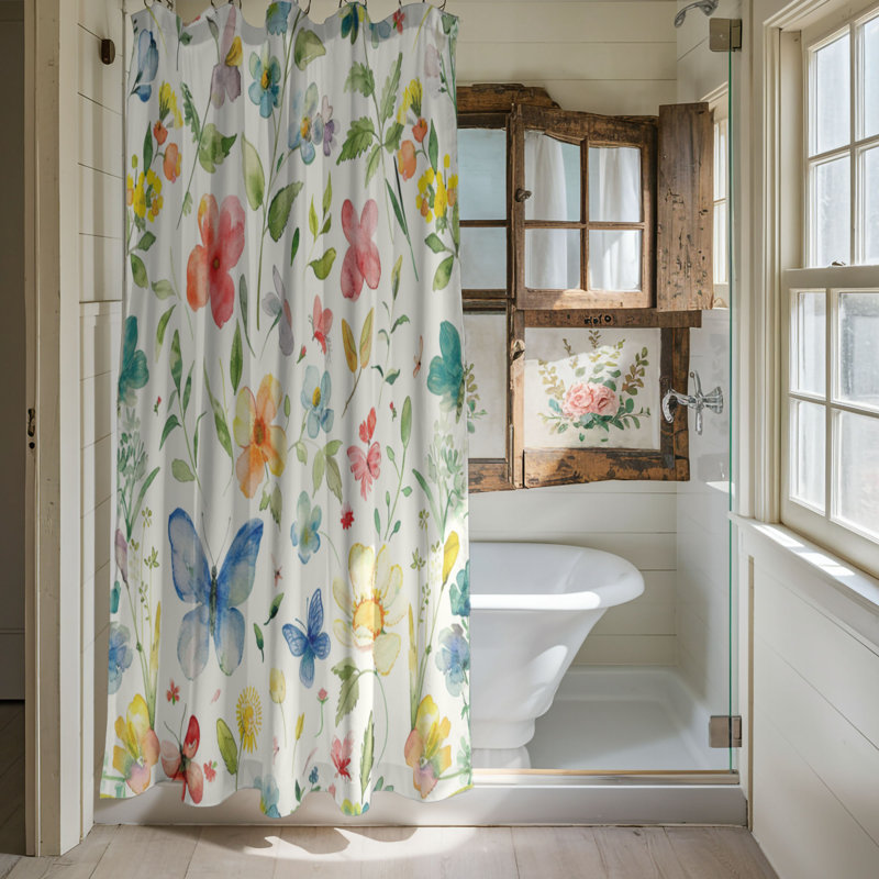 Spring Tint - Premium Shower Curtain, 74"H x 71"W