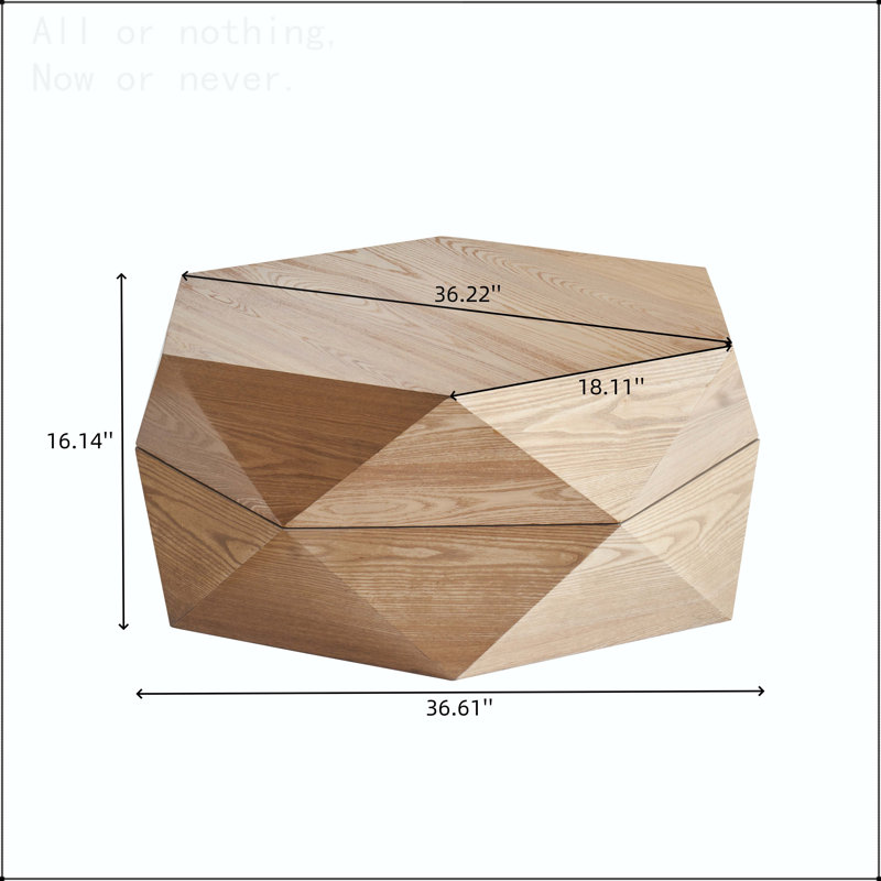 Table basse avec rangement Polygon, Naturel