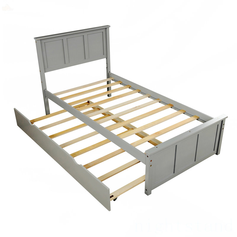 Lit plateforme avec lit gigogne simple