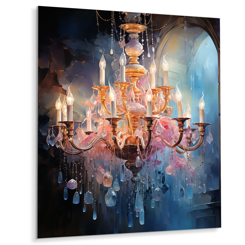 Lustre scintillant symphonie pointillisme II - lustre mural en métal, H 32 po x l 24 po x P 1 po