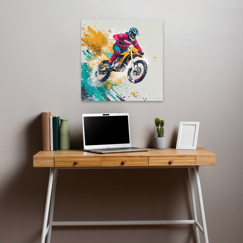 «Ride The Wind», art contemporain contemporain fantaisiste, H 18 po x l 18 po
