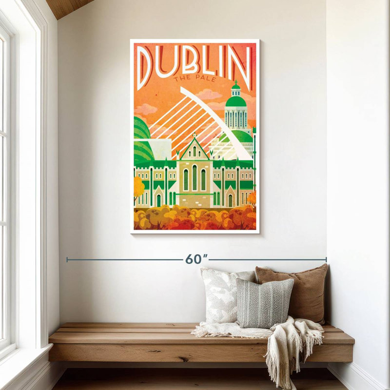 Affiche rétro de Dublin, Dublin, H 45 po x l 30 po