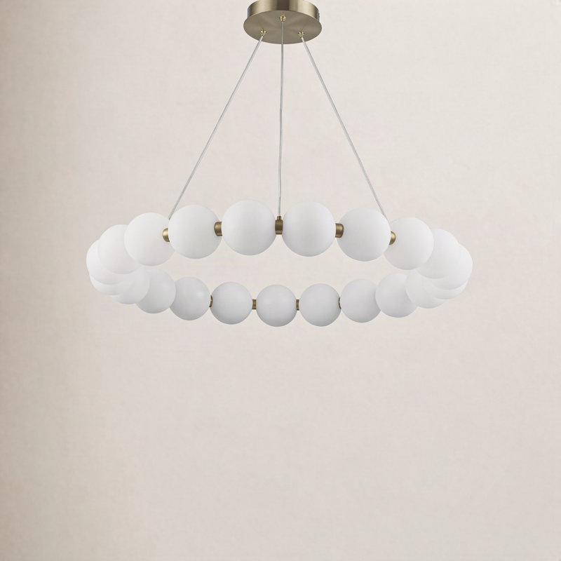 Minza 21-Light Chandelier, Antique Gold, 103" H x 33" W x 33" D