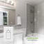 Interrupteur à capteur d'humidité supérieur vert avec détecteur de mouvement, ventilateur de salle de bain et contrôle de la lumière - blanc, avec plaque murale (paquet de 3)-71120142