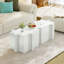 Ensemble de 3 tables de casse-tête artistiques, tables d'appoint modulaires MGO avec emboîtement (2 convexes et 1 concave), capacité de 200 lb pour l'intérieur et l'extérieur-132467492