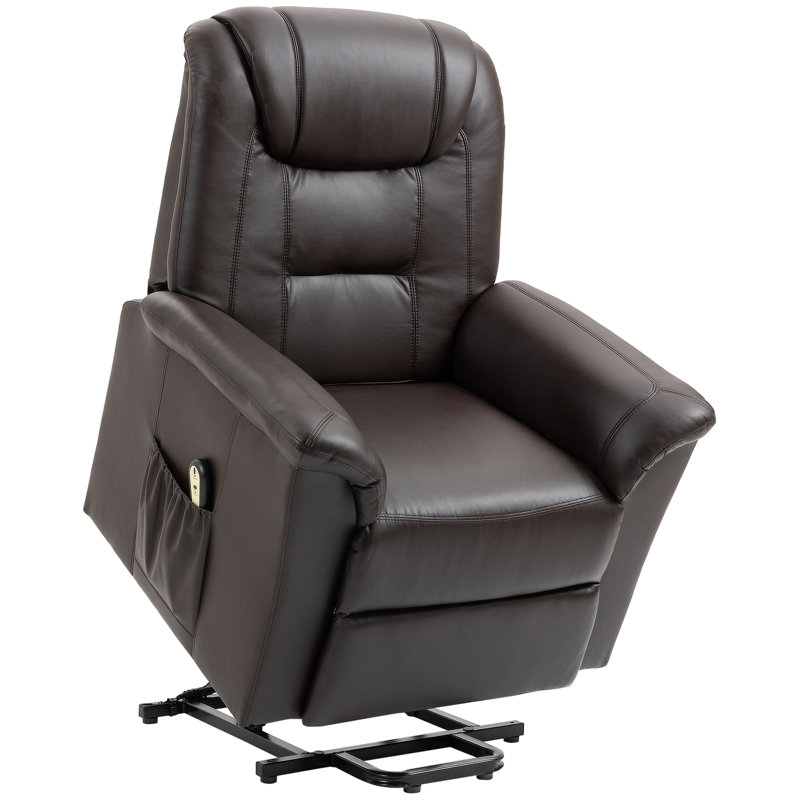 Fauteuil inclinable lève-personne standard de 36,2 po de largeur, Similicuir brun