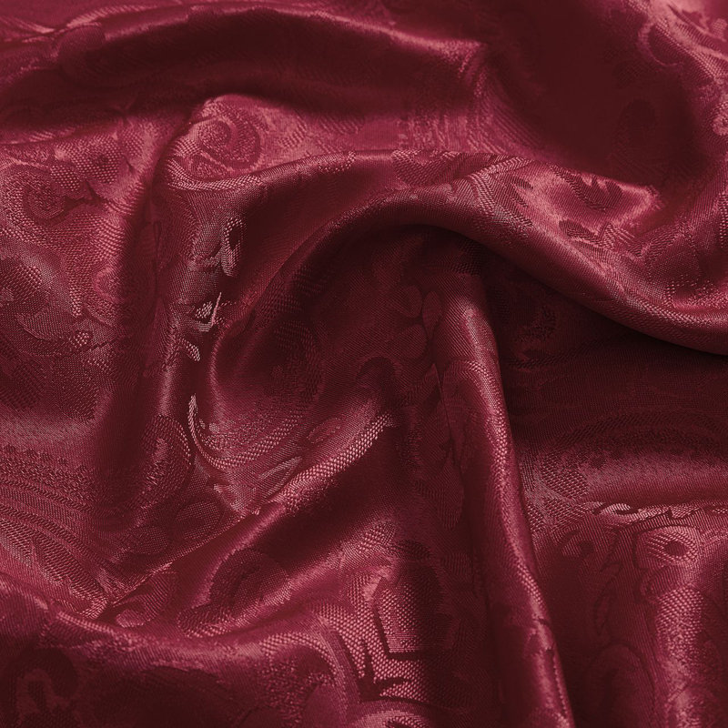 Corson Woven Damask Jacquard Polyester Tablecloth, Cranberry, 90" L x 90" W Round
