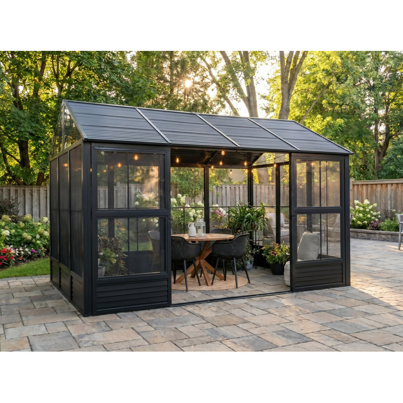 Toit en métal Myrdal Solarium, 11 Ft W x 14 FT L