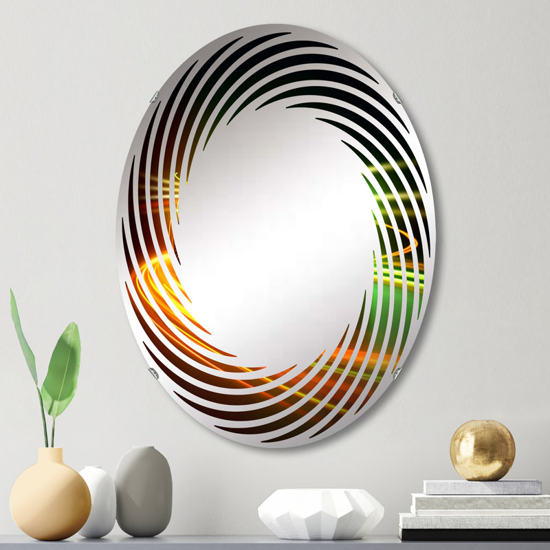 Neon Light Strips Car Drifting - Miroir mural en spirale-MIR116981-Ovale, L 20 po x H 30 po