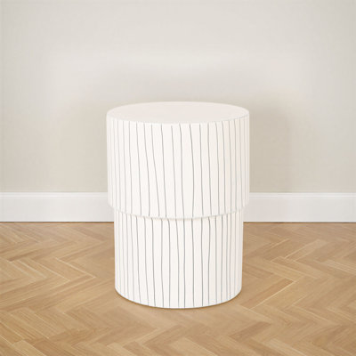 Metal Stripe Accent Table