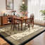 Tapis antidérapant à imprimé floral papillon-129424959