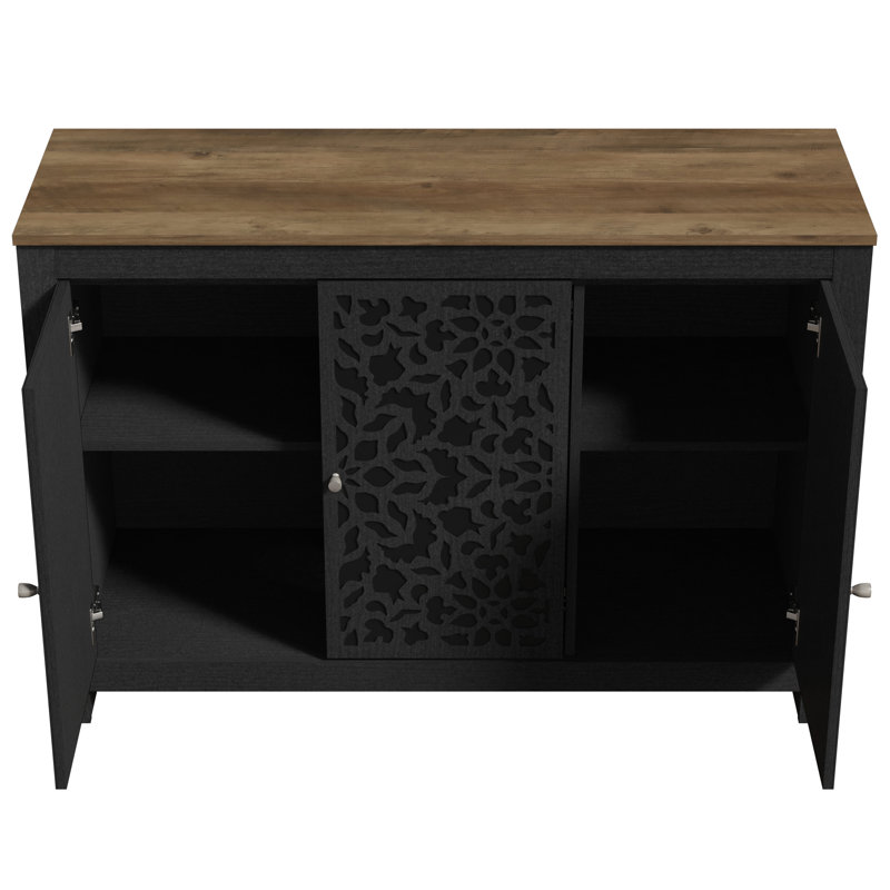 Buffet de 44,3 po de largeur Arrastia, Barli, Brun / Noir
