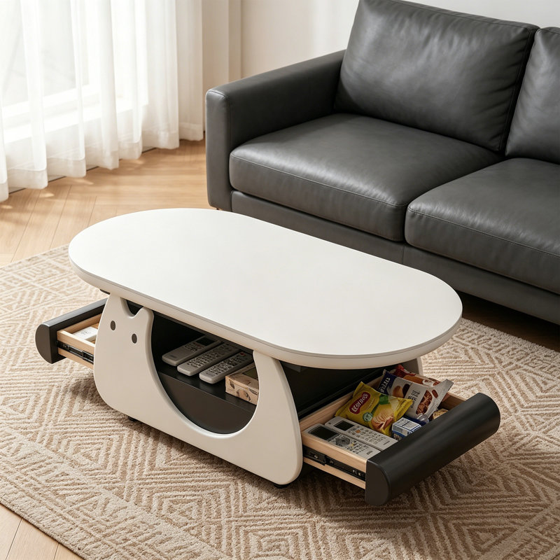 Creativity Mobile Slate Cat-Shaped Coffee Table