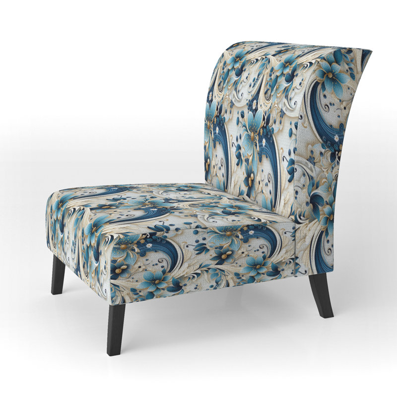 Fauteuil de chambre rembourré nautique et éclectique Nautique