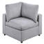 Ensemble de canapé modulaire en velours côtelé 7 pièces 2 pièces Coin de coin 2 chaises sans accoudoirs 3 x repose-pieds