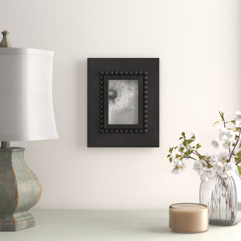 Black Wood Beaded Picture Frame