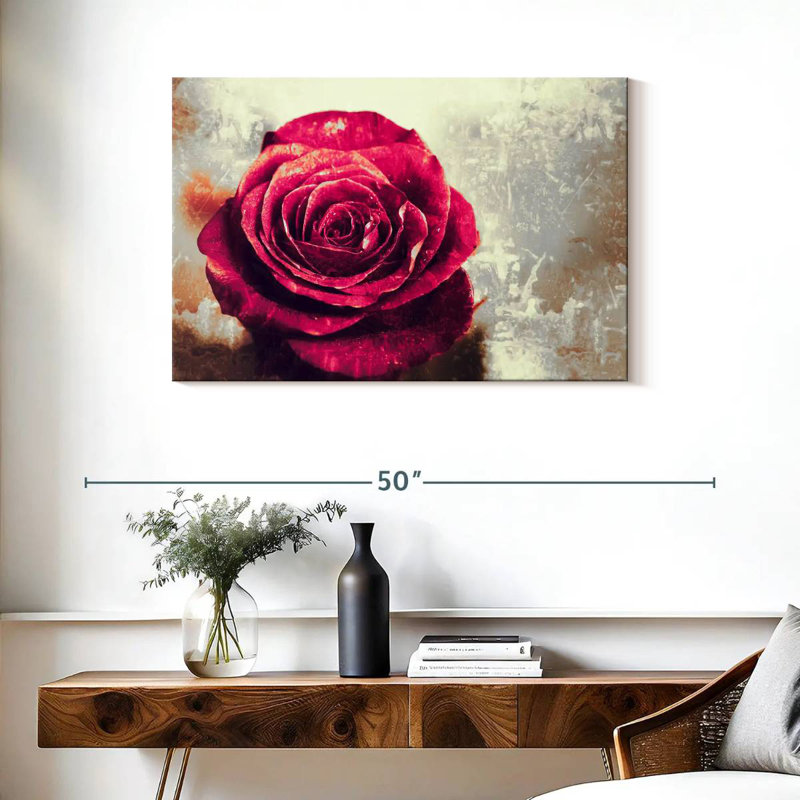 Rose texturé Harnek, H 24 po x l 36 po