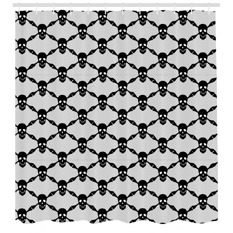 Shower Curtain with Hooks Included, 70" H x 69" W