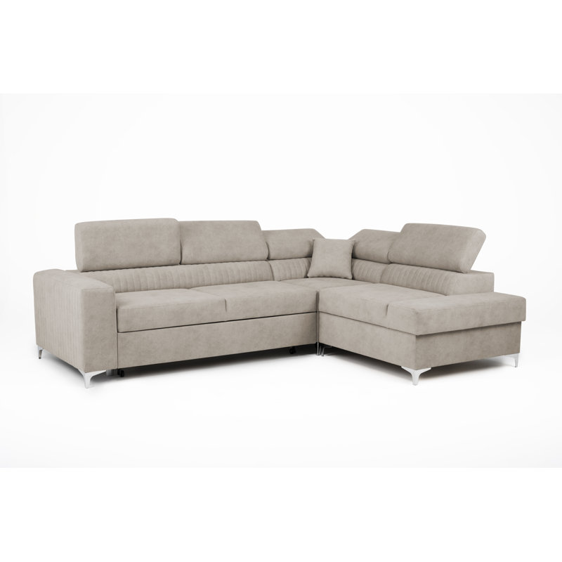 Lauren Corner Sofa Bed, Mink, Right Hand Facing