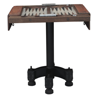 Rustic Revival 28" Backgammon Game Table