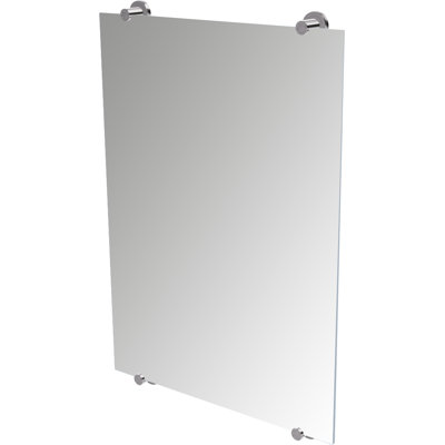 Latitude Wall Mount Frameless Rectangle Bathroom Vanity Mirror | Mount Landscape or Portrait