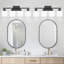 Éclairage pour salle de bain 4 lumières, luminaires de salle de bain avec abat-jour en verre, éclairage pour meuble-lavabo, base E26-570775983