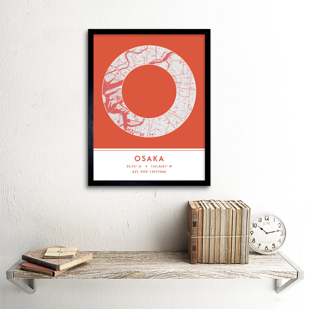 Osaka Japan City - Single Picture Frame Typography