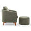 Upholstered Barrel Chair With Footstool-1484335241