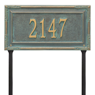 Gardengate Personalized Grande 1-Line Lawn Address Sign