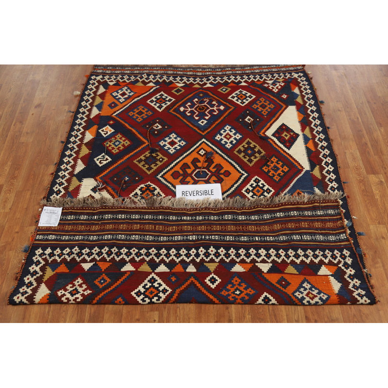 Tapis traditionnel géométrique kilim 5 x 8
