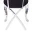 Ensemble de 2 chaises d'appoint en tissu cyren noir et acier inoxydable