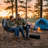 Extra-Large, Fully Padded, Four-Fold Double Camping Sofa, 650 Lb Load Capacity, High Backrest, Tear-Resistant, With Cup Holder And Portable Bag, Suitable For Outdoor Lawn Events.