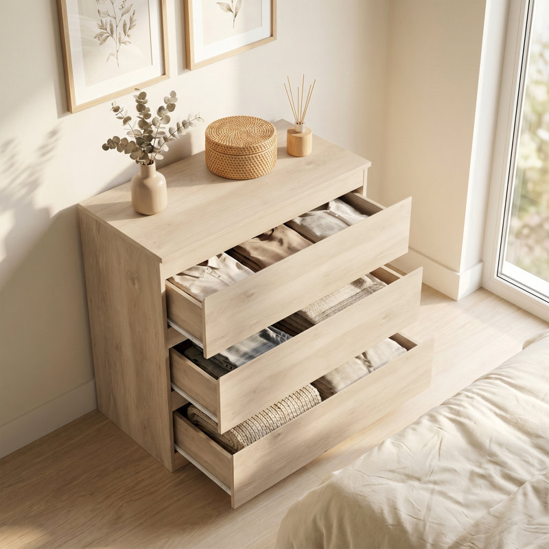 80 cm W Chest of 3 Drawers