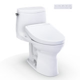 TOTO® WASHLET+® UltraMax® II 1G® One-Piece Elongated 1.0 GPF Toilet and WASHLET+® S5 Bidet Seat, Cotton White - MW6043446CUFG#01