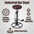 Analeesa Swivel Upholstered Adjustable Height Counter Stool with Iron Frame-993861479